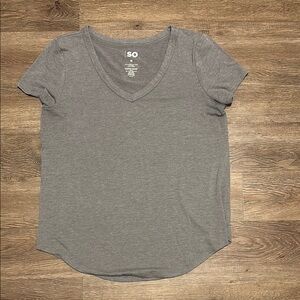 gray so v neck t shirt